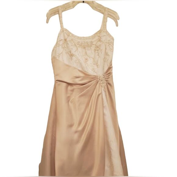 Michaelangelo Size 16 Wedding Dress Gown Stunning Ivory & Champagne beaded - Picture 3 of 5